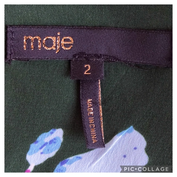 Maje Lukoise Floral Pleated Shoulder Blouse - Picture 13 of 16